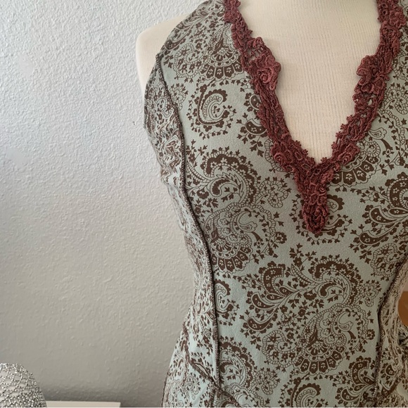 Poetic Justice Halter Dress; 100% organic cotton with paisley print - Picture 5 of 11